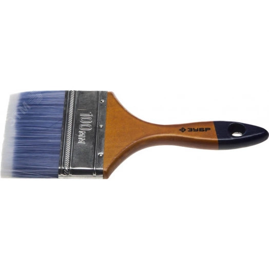 Кисть плоская ''АКВА-МАСТЕР'', искусственная щетина, деревянная ручка, 100мм