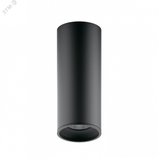 Светильник светодиодный накладной ДПО 12 Вт 900 Лм 3000К цилиндр черный IP20 LED 79х200 мм 170-240 В Overhead Gauss