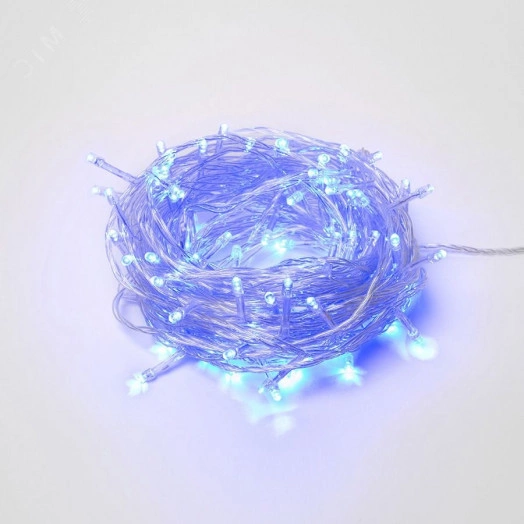 Гирлянда светодиодная 10м 100 светодиодов Синий свет Провод прозрачный ULD-S1000-100/DTA BLUE IP20