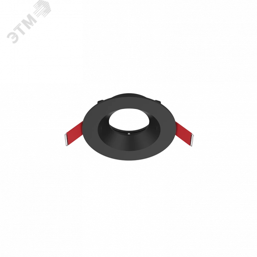 Рамка для модульного светильника  FLEX 50 01 круглая встраиваемая 90х30мм RAL9005 черный муар
