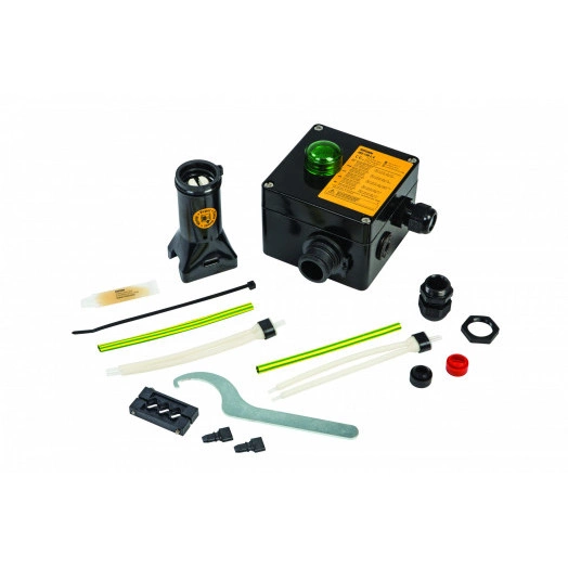 Интегрированная соединительная коробка для подвода питания к одному греющему кабелю с индикационной лампой (зеленая), не требует горячего монтажа, ATEX