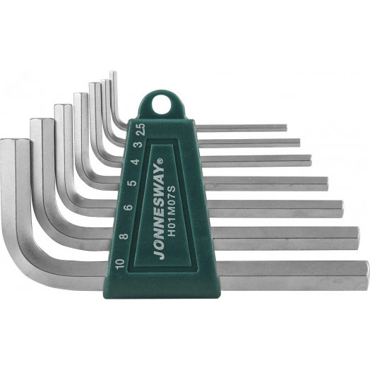 Комплект угловых шестиграников 2,5-10мм, 7 предметов S2 материал