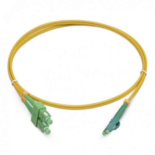 Шнур оптический duplex 2м LC/APC-SC/APC 9/125 sm  LSZH FOP(d)-9-LC/APC-SC/APC-2m