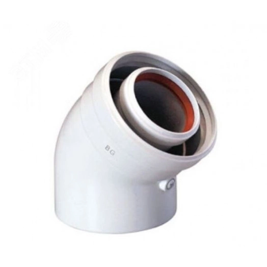 Отвод 45 град. коаксиальный d 60-100 мм