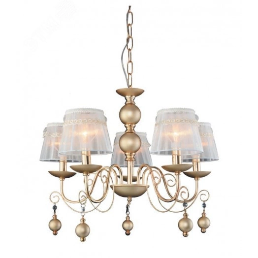 Люстра  Rivoli Kresentia 2141-205 5 х Е14 40 Вт классика