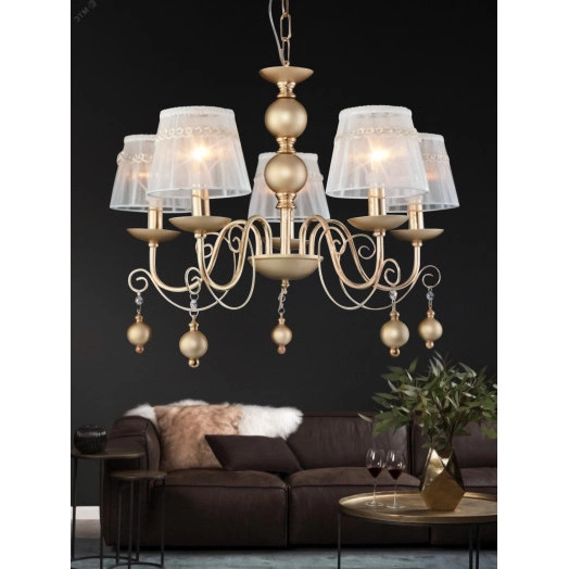 Люстра  Rivoli Kresentia 2141-205 5 х Е14 40 Вт классика