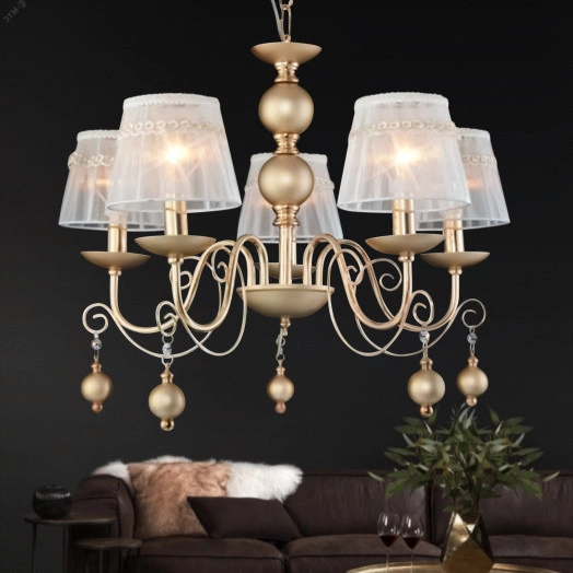 Люстра  Rivoli Kresentia 2141-205 5 х Е14 40 Вт классика