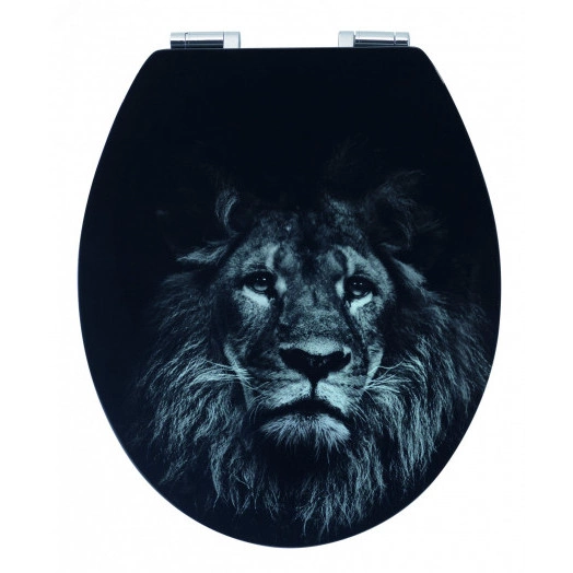 Сиденье для унитаза ЛЕВ мдф, крепления нержавеющая сталь, плавное закрывание, быстросъем