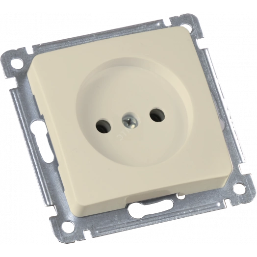 MASTER Розетка одноместная скрытой установки, в рамку, слоновая кость