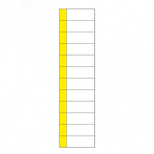 Наклейка маркировочная таблица 12 модулей (50х216 мм)