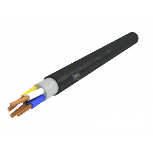 Кабель силовой ППГнг(А)-HF 4х2.5ок(N)-0.66 однопроволочный черный (барабан)