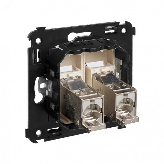 Avanti Розетка RJ-45 в стену, кат.6 двойная экранированная, ''Ванильная дымка''