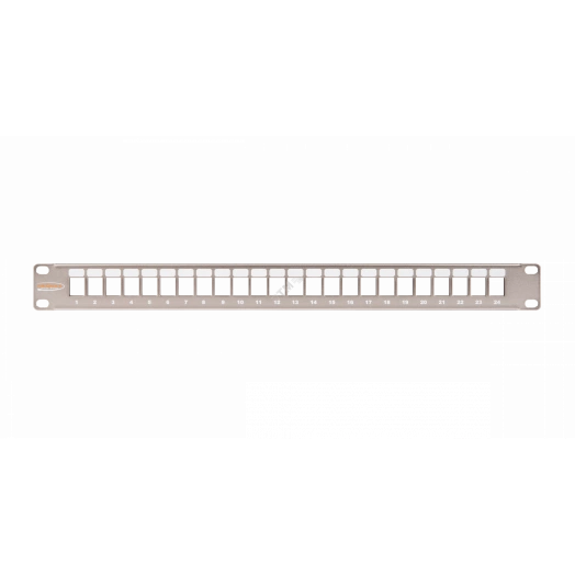 Панель 19'', 1U, наборная, под 24 модуля Keystone, UTP/STP, металлик