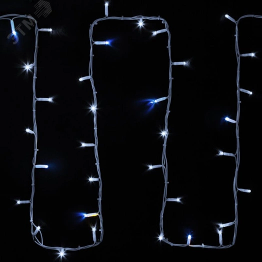 Дюраплей Flashing (каждый 5-й) 20 м (4 модуля x 5 м), белый каучук, 200 (50x4) LED белый, соединяется, 24 В (нужен трансформатор 531-100 или 531-200