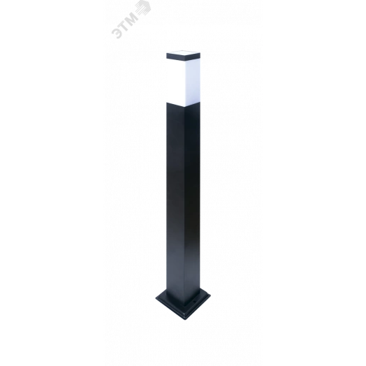 Светильник садово-парковый ландшафтный НТУ E27 без ламп корпус нерж. cталь поликарбонат черный столб квадрат 0.9м -40...+40°C IP44 JazzWay