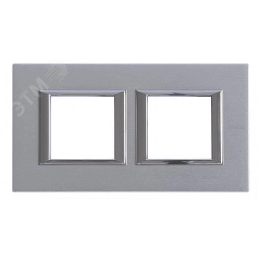 Axolute Рамка 2х2 поста 71мм горизонтальная хром