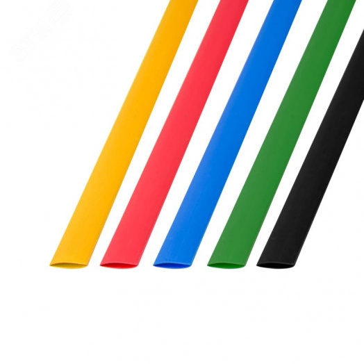 Термоусаживаемые трубки 10,0 5,0 мм, набор пять цветов, упаковка 50 шт. по 1 м