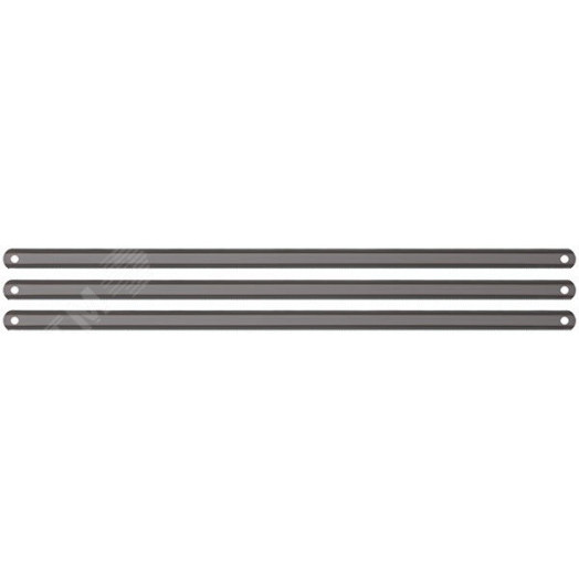 Полотна ножовочные по металлу 300х12 мм, инструментальная сталь, 3 шт (24 ТPI), ПВХ конверт