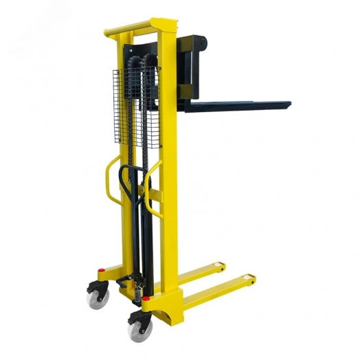 Штабелер ручной гидравлический  MS1516, г/п 1500кг, в/п 1600 мм, колеса нейлон