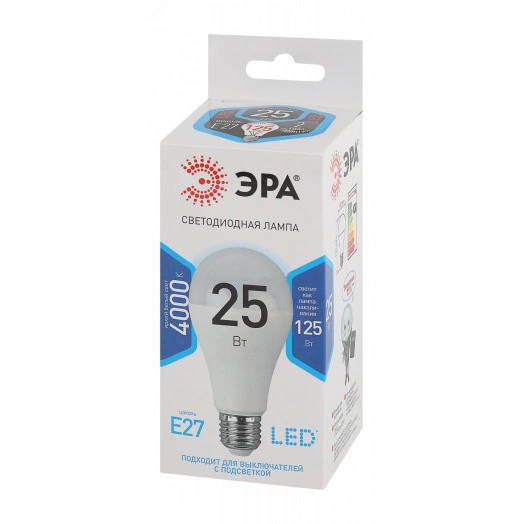 Лампа светодиодная LEDA65-25W-840-E27(диод,груша,25Вт,нейтр,E27)