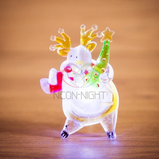 Фигура домашняя светодиодная на присоске Олень RGB