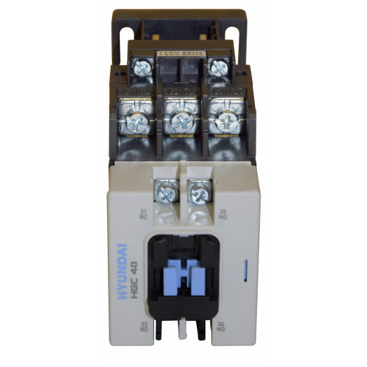 Магнитный контактор HGC40 11NS X110  40A 18.5 кВт при АС3 (380-440В) кат. 110В АC 1НО+1НЗ