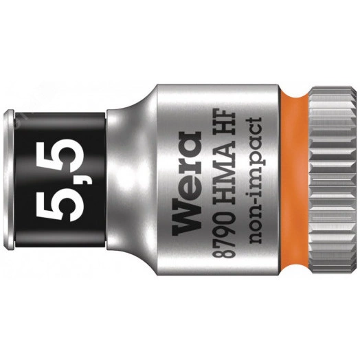 Головка торцевая шестигранная 8790 HMA HF Zyklop DR 1/4 с функцией фиксации крепежа 5.5 x 23 мм