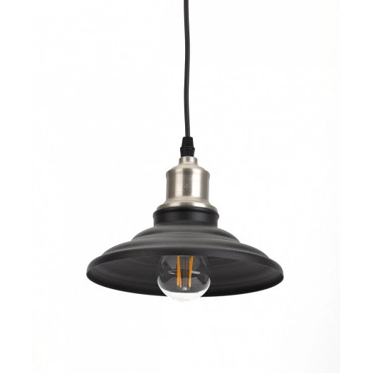 Светильник PL4 BK/BN Подвес ЭРА металл, E27, max  60W, d203 мм, шагрень черный/темный никель