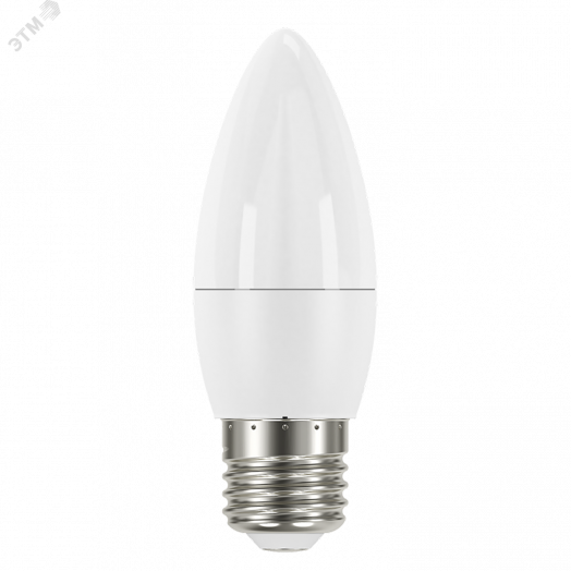 Лампа светодиодная LED 10 Вт 750 Лм теплая 3000К E27 свеча Elementary Gauss