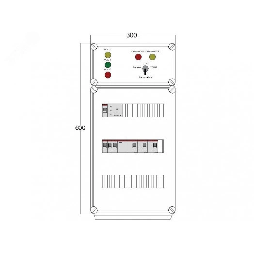 Щит управления электрообогревом DEVIBOX HR 3x2800 D316 (в комплекте с терморегулятором и датчиком температуры)