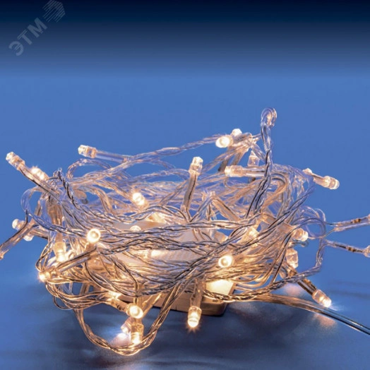 Гирлянда светодиодная 25м 20 светодиодов Теплый белый свет Провод прозрачный ULD-S0250-020/STA WARM WHITE IP20