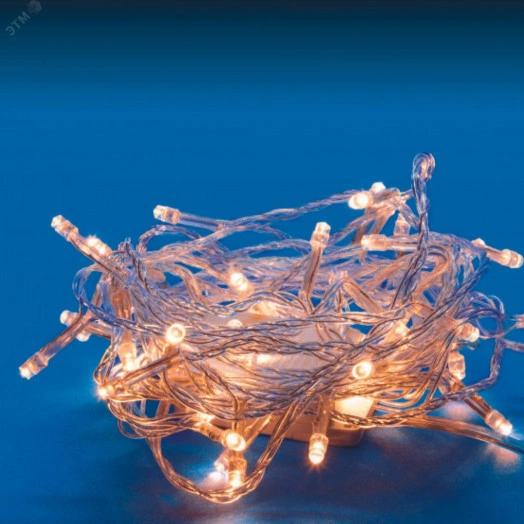 Гирлянда светодиодная 25м 20 светодиодов Теплый белый свет Провод прозрачный ULD-S0250-020/STA WARM WHITE IP20