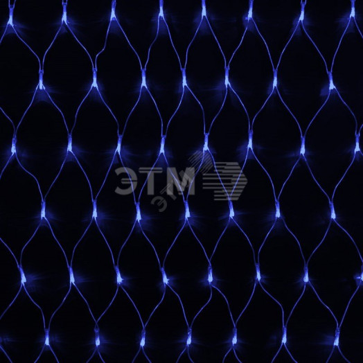 Гирлянда Сеть 2х1,5м, свечение с динамикой, прозрачный ПВХ, 288 LED, 230 В, цвет: Синий