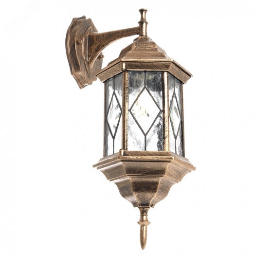 Светильник НБУ-60w вверх Е27 IP44 черный/золото