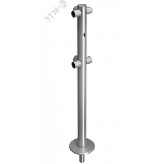 Стойка ограждения съемная Т-образная с отверстием под фиксатор, 6 муфт