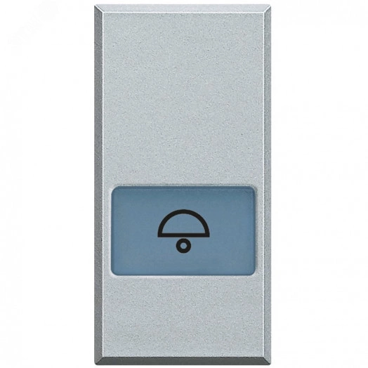 Axolute Клавиши с подсветкой для выключателей AXIAL 1 модуль символ Звонок алюминий