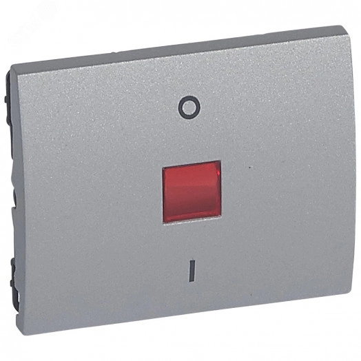Galea Life Клавиша для выключателя 2п с индикацией алюминий