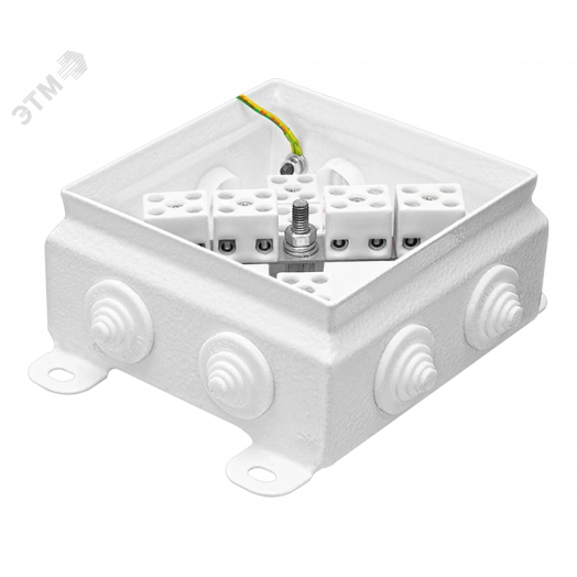 Коробка монтажная огнестойкая КМ-О (12к)-IP55-1212, корпус из оцинкованной стали, количество вводов 8