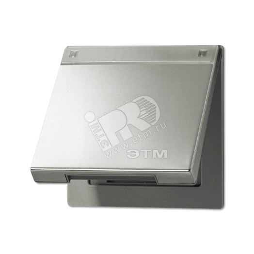 Крышка откидная с возвратной пружиной и полем для надписи 12х15мм благородная сталь