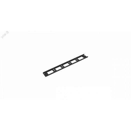 Органайзер кабельный вертикальный, 18U, для шкафов серий TFI-R, Ш75хВ731хГ20мм, металлический, с крепежом, цвет черный