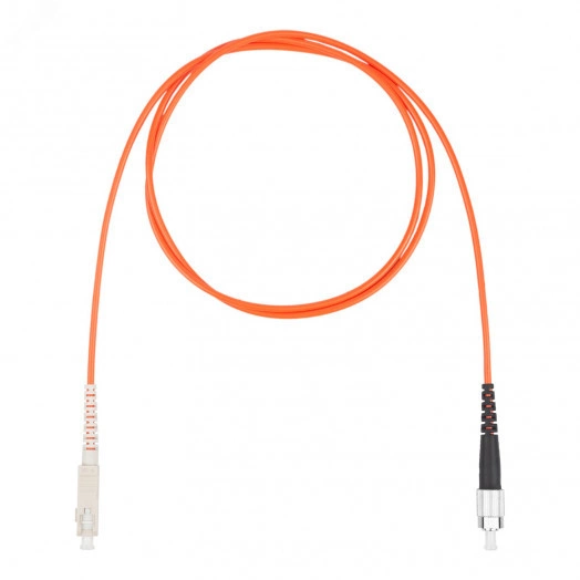 Шнур оптический коммутационный (патч-корд), SC-FC симплекс simplex OM2, нг(А)-HF, оранжевый, 3,0 м