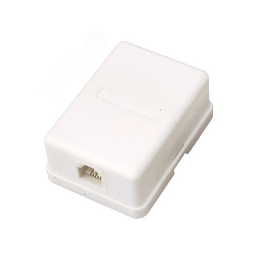 Розетка телефонная внешняя. 1 порт RJ-11(6P-2C). категория 3 (50 шт./уп.)