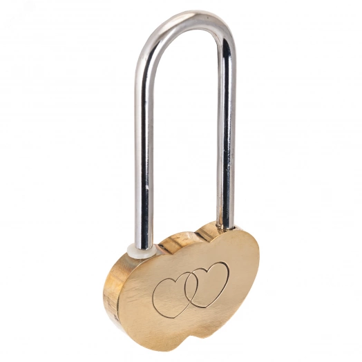 Замок навесной сувенирный, АЛЛЮР сувенирный       СЕРДЕЧКО золото (латунь)