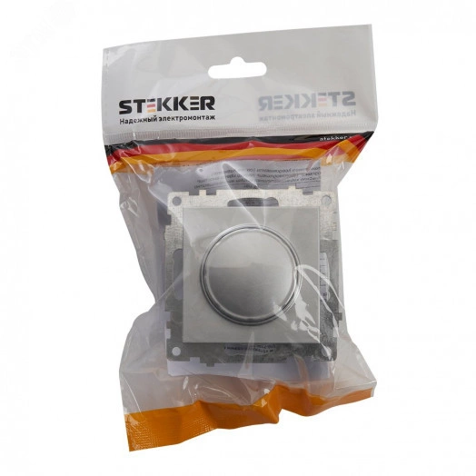 Выключатель диммирующий TRIAC (механизм) 250В, 500W, серия Катрин, серебро