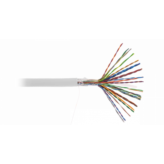 Кабель U/UTP 25 пар, Кат.5, одножильный, медный, внутренний, PVC, серый, 305м