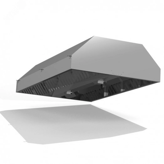 Зонт островной из оцинкованной стали ЗВО-Л 1400х1000х400мм D315