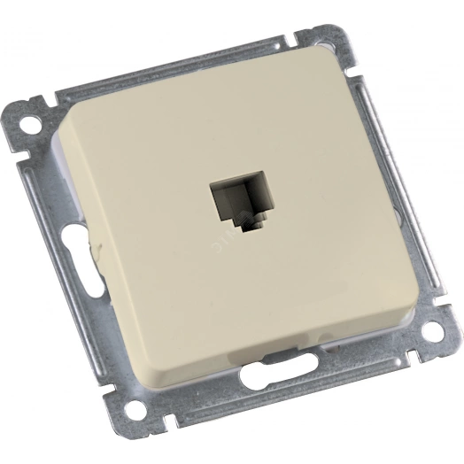 MASTER Розетка телефонная скрытой установки, в рамку, слоновая кость