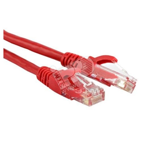 Патч-корд U/UTP категория 5е LSZH 0.15м красный