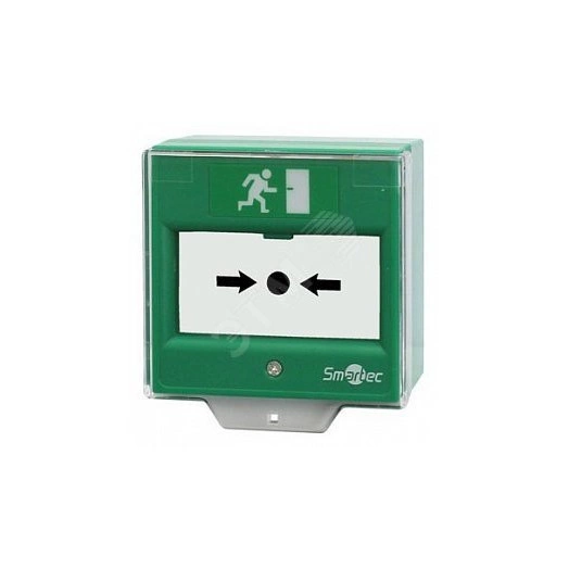 Устройство разблокировки двери со стеклянной вставкой, защитная прозрачная крышка, 2 группы контактов НР/НЗ