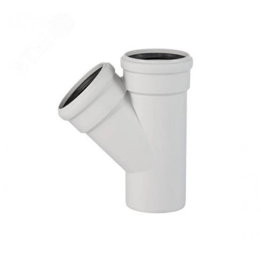Тройник двухраструбный 87 град. 125 для бесшумной канализации